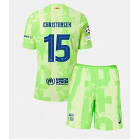 Barcelona Andreas Christensen #15 3rd trikot Kinder 2024-25 Kurzarm (+ Kurze Hosen)